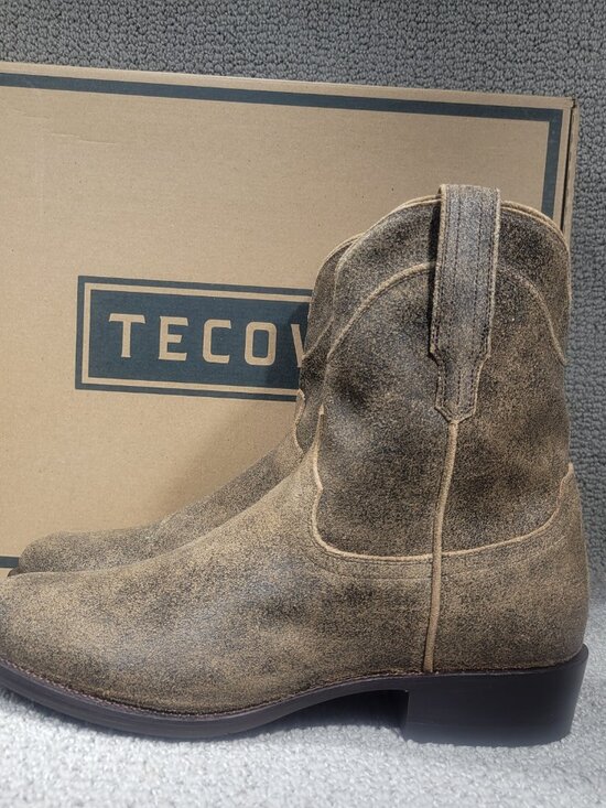 Tecovas The Dean Men\'s US Size 8.5 EE Granite Suede Western Zip Boots main image 11